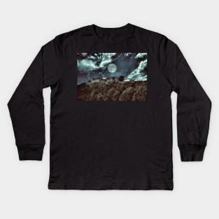 Stirling Castle(Scotland) Moonlight Kids Long Sleeve T-Shirt